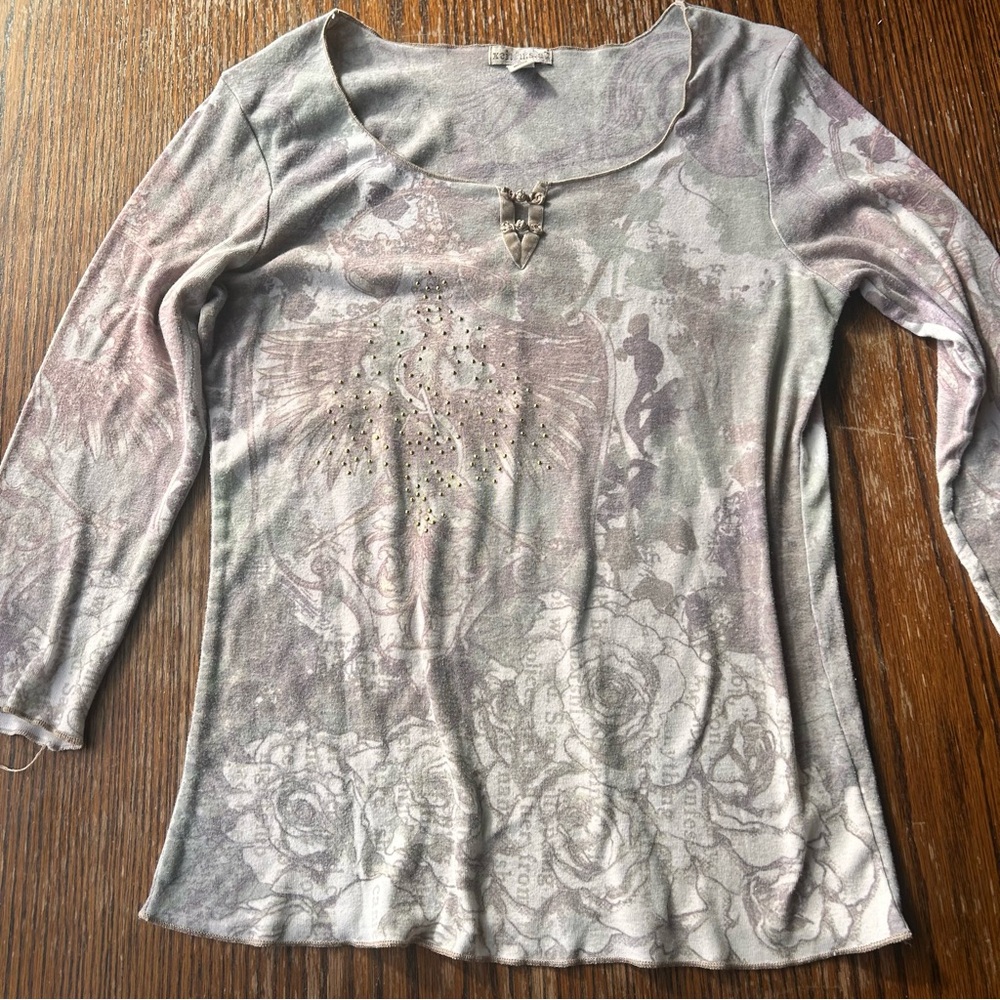 Elegant Floral Long Sleeve Top